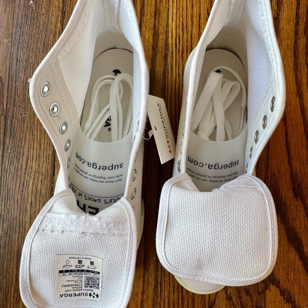 Superga Women's White Platform Sneakers - Picture 5 of 8